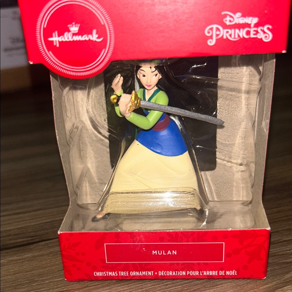Hallmark Mulan Ornament with Blue and Cream Attire